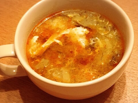 味付けもずく使用☆酸辣湯スープ